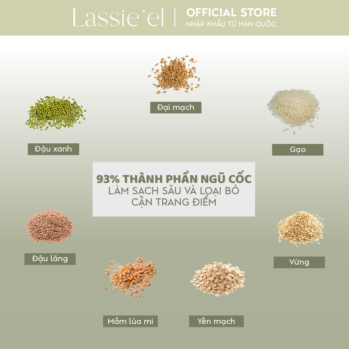Dầu tẩy trang Lassie'el chiết xuất từ thiên nhiên làm sạch sâu lành tính dưỡng ẩm 20ml Hàn Quốc