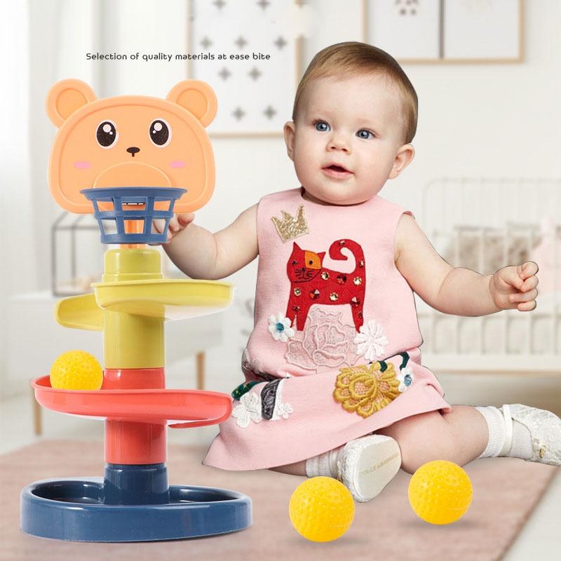 Đồ chơi hình tháp YADOU bóng lăn thú vị mang tính giáo dục sớm thích hợp cho bé 1-3 tuổi