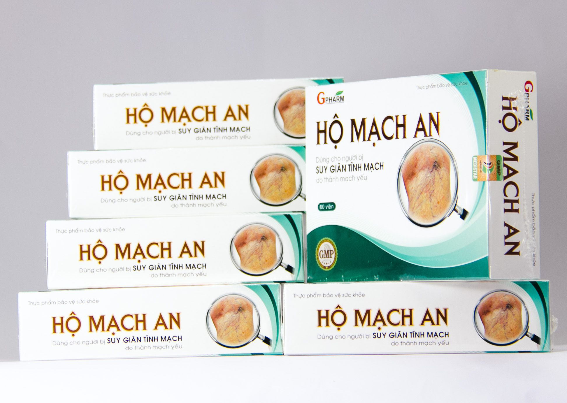 Thực phẩm bảo vệ sức khỏe Viên uống hỗ trợ trong các trường hợp suy giãn tĩnh mạch HỘ MẠCH AN Hộp 60 viên