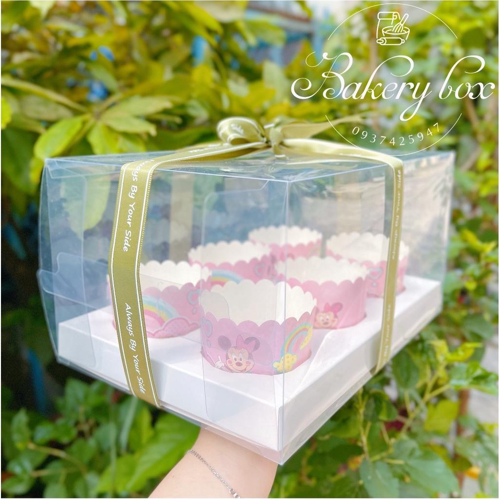 Hộp Đựng Cupcake Nhựa Trong 6 Ô - Làm Hộp Quà Tặng