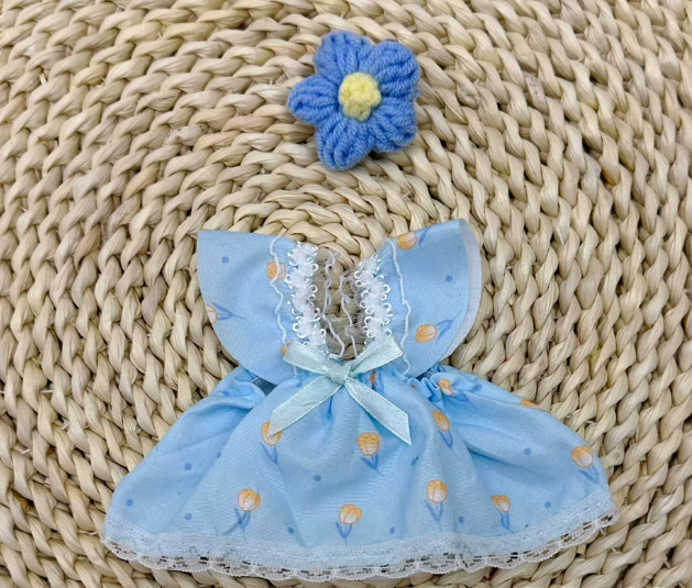Labubu quần áo - Váy Nơ Xinh Cho Búp Bê LBB V1, Phụ Kiện Cho Búp Bê