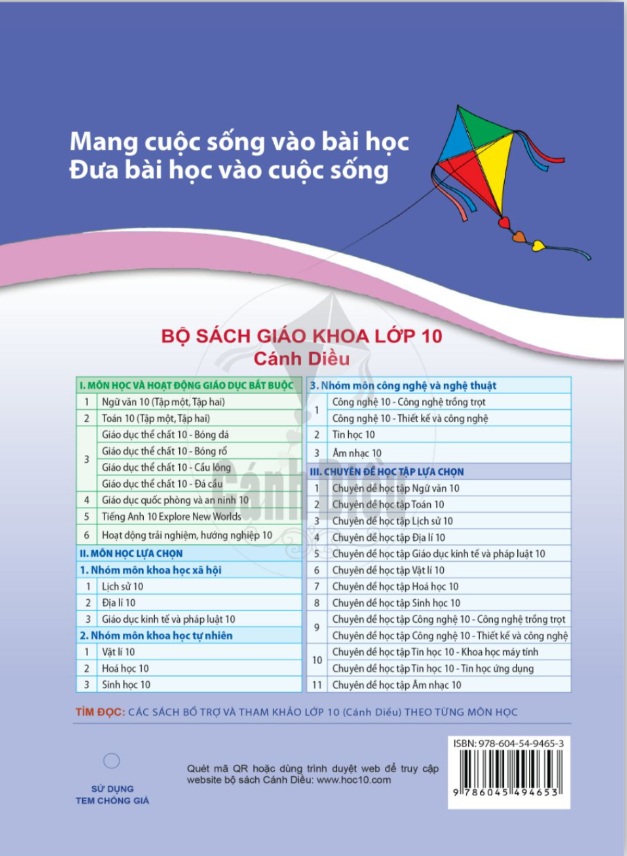 Vở Bài Tập Sinh học - lớp 10 (Cánh Diều)