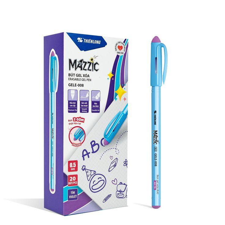 Bút Gel Xóa Được Thiên Long Mazzic GELE-008 - Màu Tím