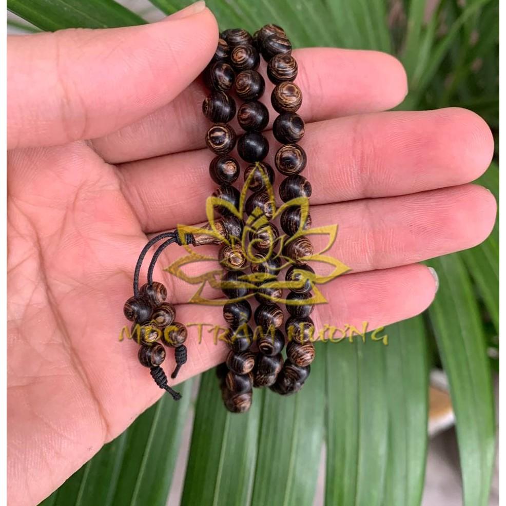 Vòng Tay Trầm Hương Chuỗi Tràng Hạt 108 6 7 8mm Trầm Sánh Chìm Việt - Trầm Hương T