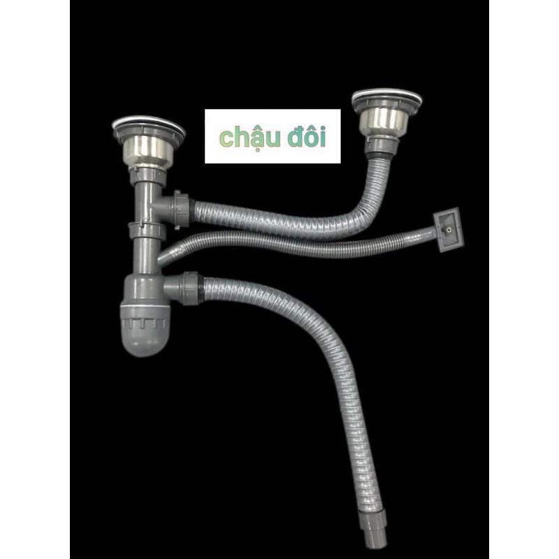 Dây thoát xi phông chậu rửa bát kèm ốc