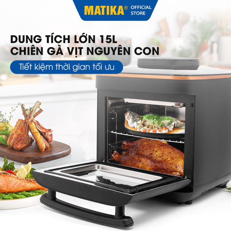 Nồi Chiên Hơi Nước MATIKA 15l MTK-9315, Hàng Chính Hãng