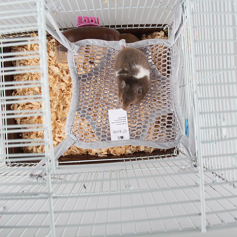 2 Lớp Lưới Hamster Đồ Chơi Ngôi Nhà Mùa Hè Thoáng Khí Di Động Chuột Võng Đường Tàu Lượn Sóc Giường Tổ Nhỏ Đồ Cho Thú Cưng