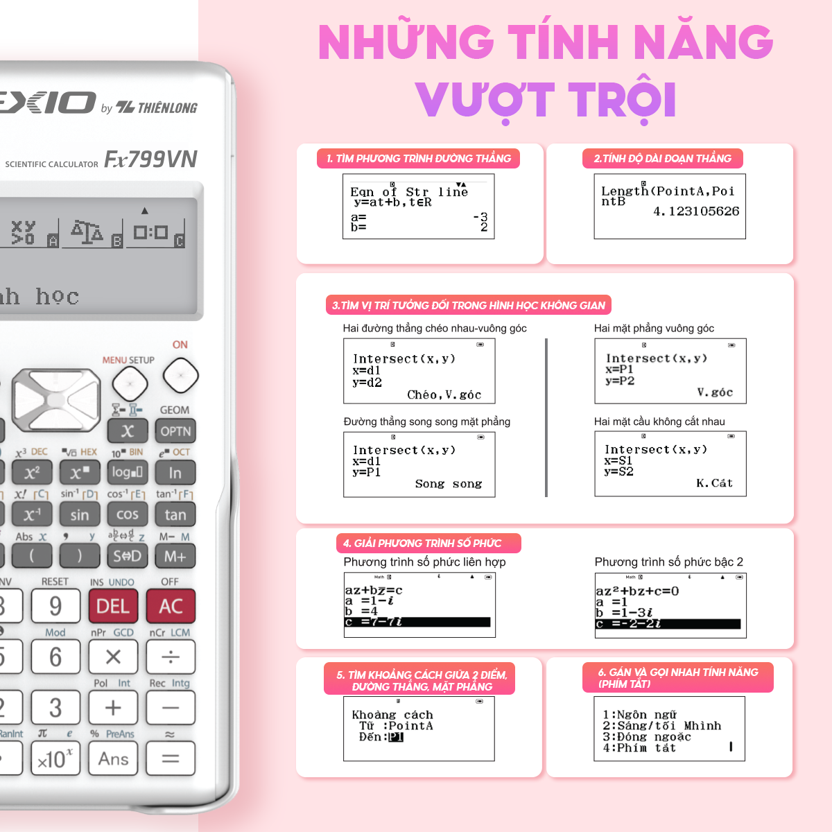 Máy tính khoa học Thiên Long Flexio Fx799VN