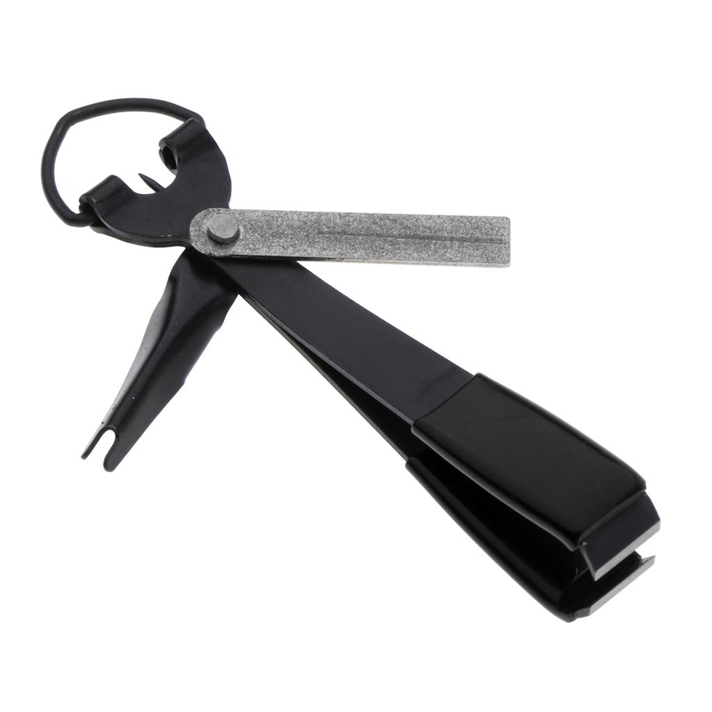 2x Knot Cutter Nail Tying Pliers Metal Line Outdoor Fishing Pliers Tool Black