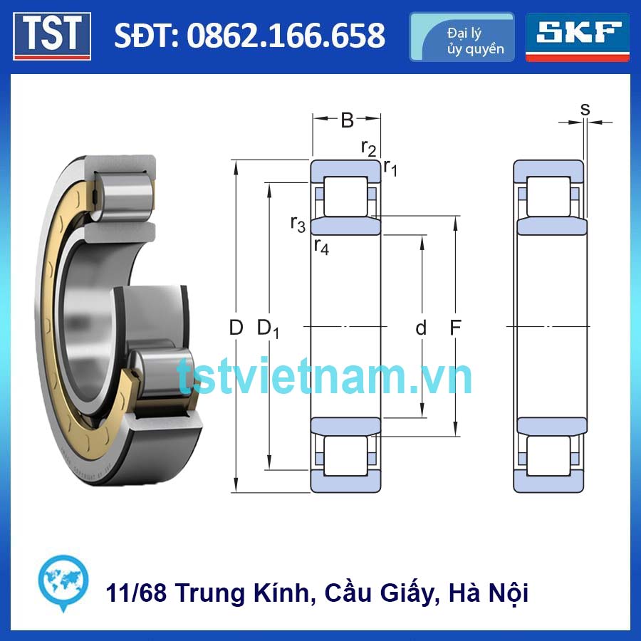 Vòng bi SKF NU 207 ECM (Chính hãng 100%)