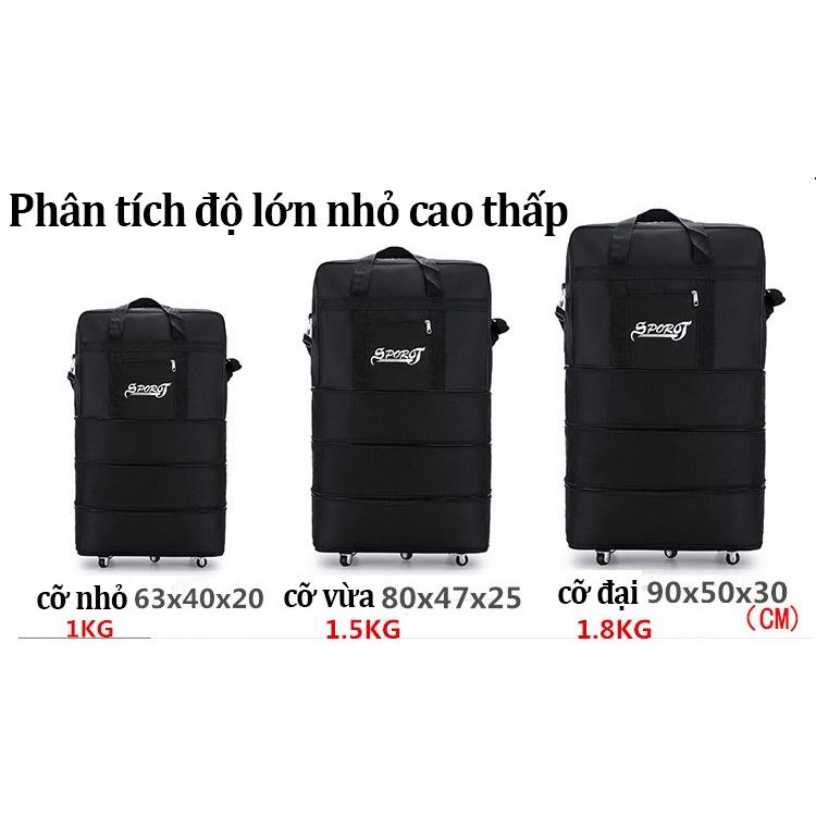 Túi Hành Lý Có Thể Gập Lại Để Đi Công Tác Du Lịch 5 bánh xe Sporot mở rộng tầng ngăn kéo 3 Size xếp gọn tiện lợi