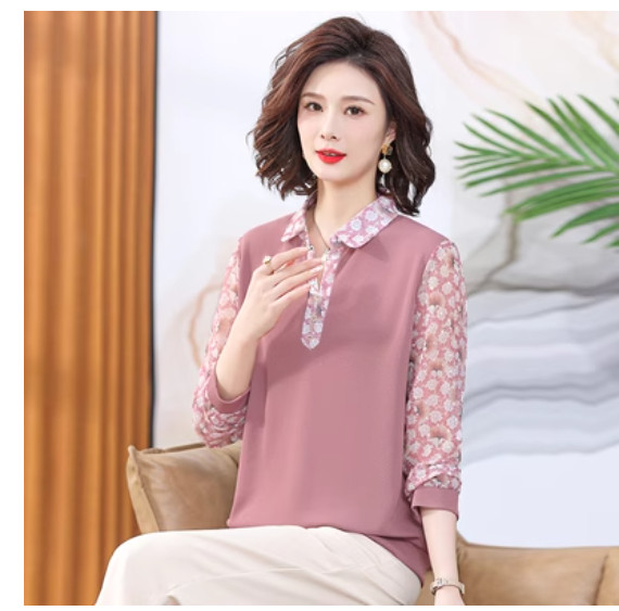 Áo Sơ Mi Mùa Xuân Thời Trang Cho Mẹ SM85 - Hàng Quảng Châu Cao Cấp