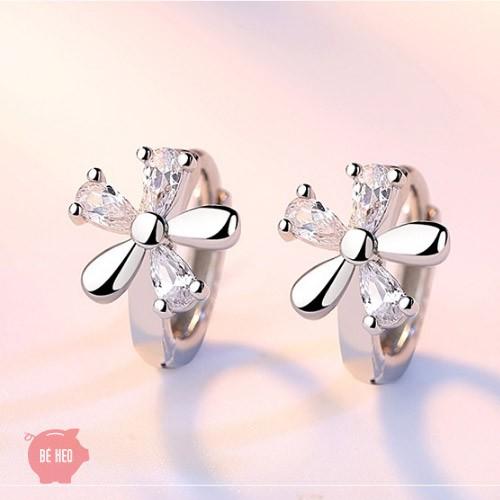 Bông tai hoa cúc nạm đá nhân tạo BHBT111