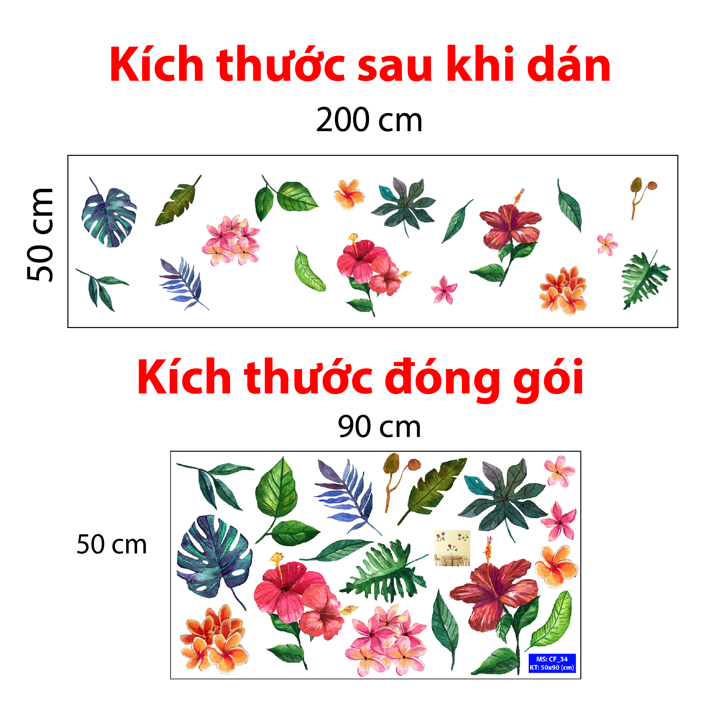 Decal trang trí quán số 34