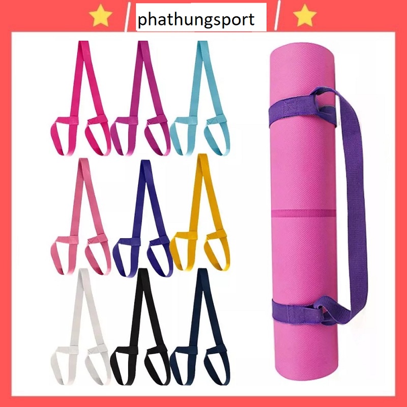 Dây buộc thảm tập Yoga , dây đeo thảm , dây đai cotton đủ màu co giãn đa năng tiện dụng hỗ trợ các bài tập Yoga