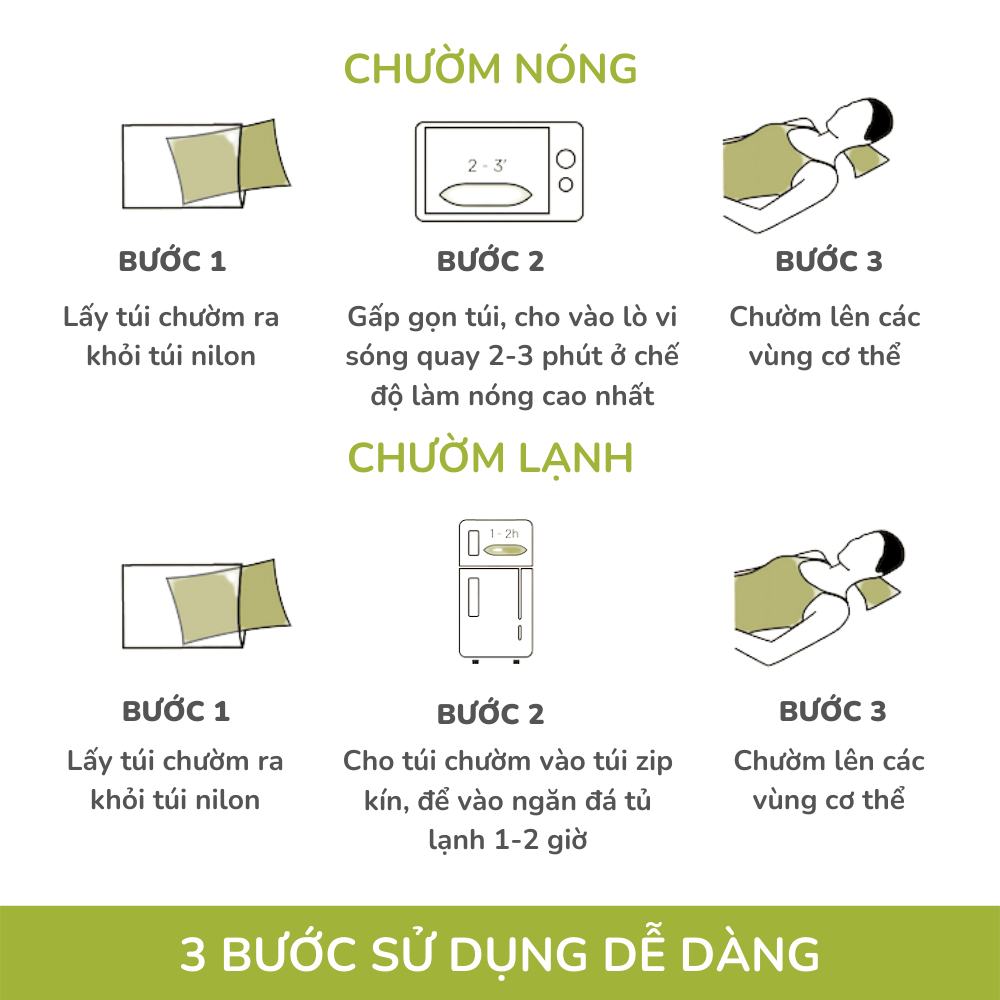 Túi chườm nóng thảo dược giảm đau vai gáy dùng lò vi sóng - Hapaku