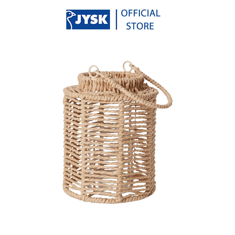 Đèn lồng | JYSK Mandrup | thủy tinh/giấy | màu tự nhiên | DK15xC20cm