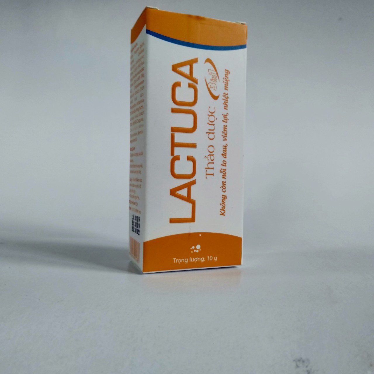 Gel bôi nhiệt miệng thảo dược LACTUCA chứa dịch chiết các dược liệu diếp cá, hoa cúc, húng chanh, không còn nỗi lo đau lợi, viêm lợi, nhiệt miệng- tuýp 10g, hàng chính hãng