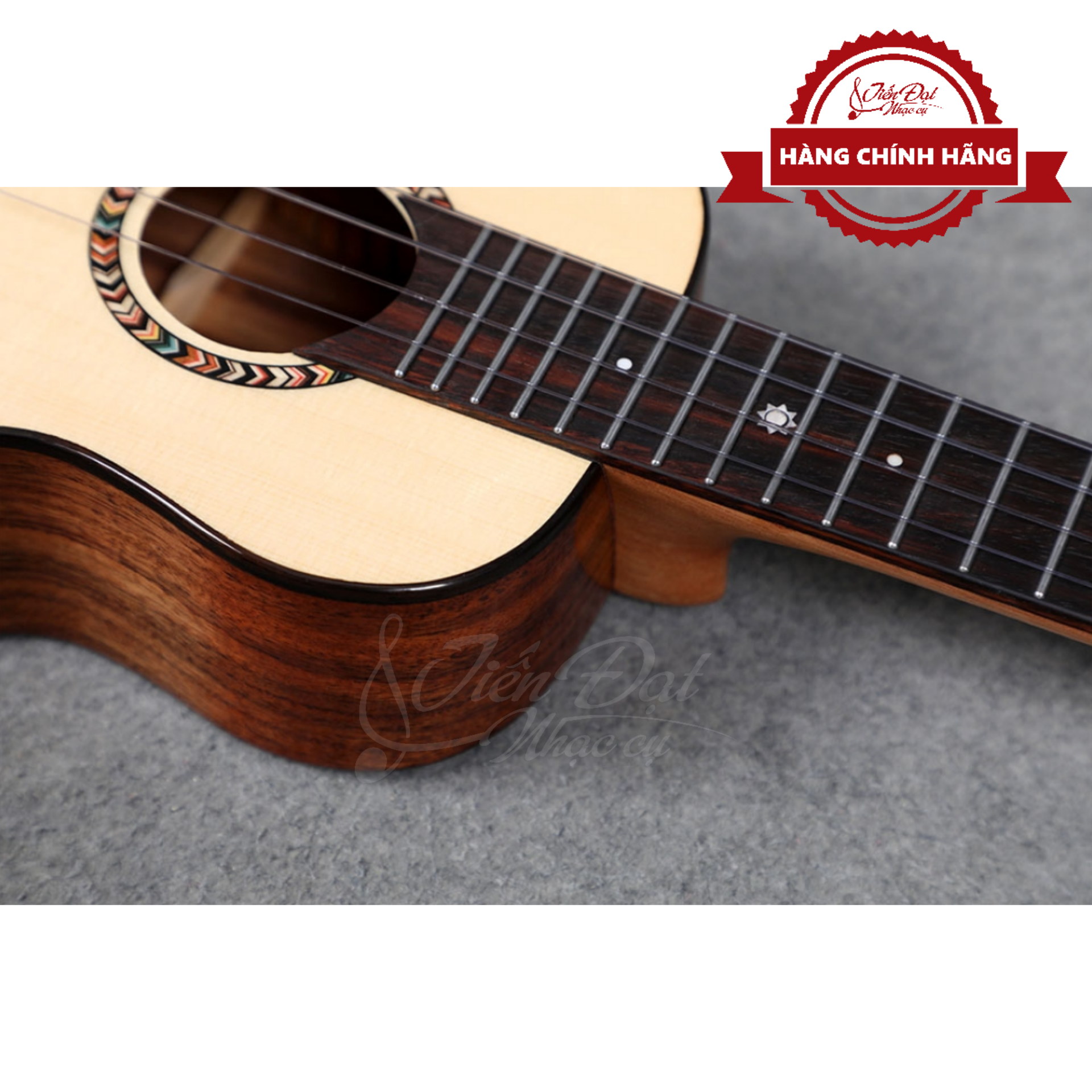 Đàn Ukulele Concert SQOE SQ UK-2430C, Gỗ Vân Sam Nguyên Tấm, Kèm Quà Tặng - Hàng Chính Hãng