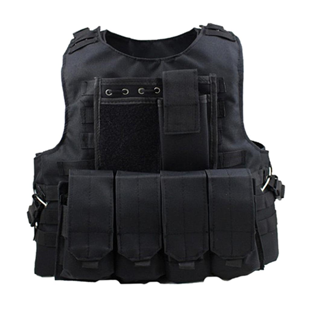 Tactical Military Vest Airsoft Molle Combat Hunting CS Game Vest Black