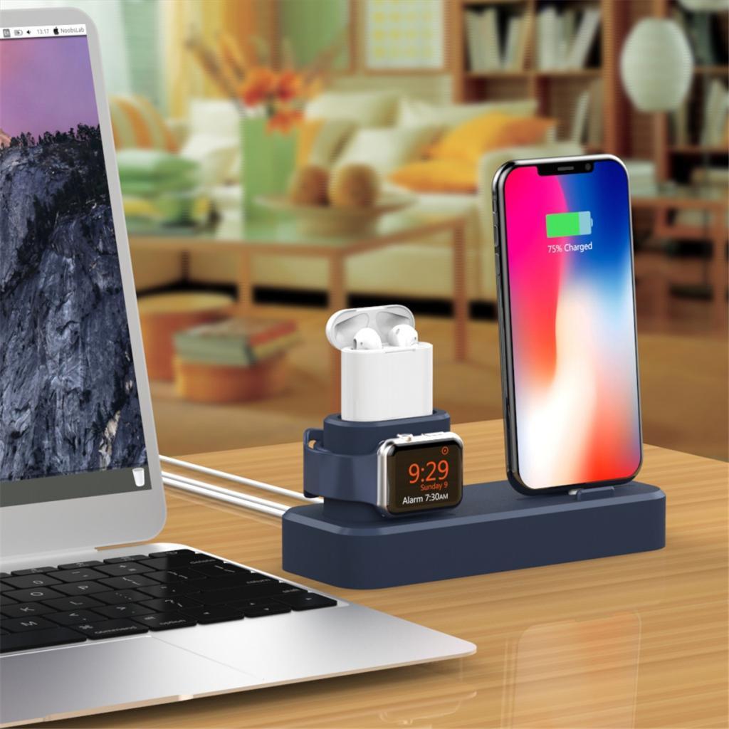 3 In 1 Silicone Charger Stand Charging Dock for Devices