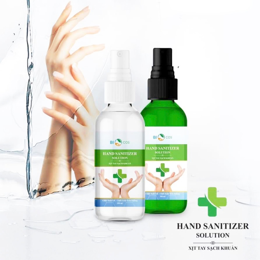 XỊT RỬA TAY SẠCH KHUẨN BIOCOS HAND SANITIZER SOLUTION CHAI 100ML(Shop giao màu ngẫu nhiên)