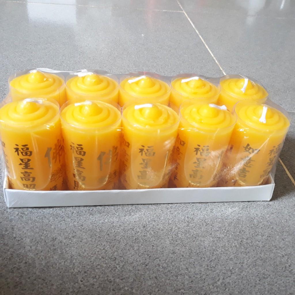 Đèn Cầy Trụ Tròn Loại Lớn Cháy Lâu 9x22x9 cm Đồ Thờ Cúng Thiên Lộc - Hộp 5 Cặp