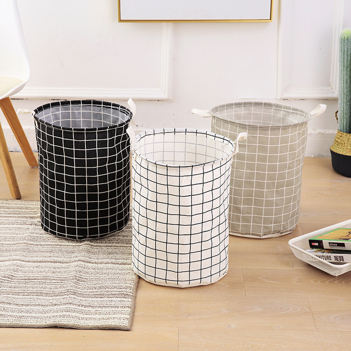 Giỏ Vải Đựng Đồ, Sọt Vải Đựng Quần Áo Phong cách Nhật Bản 30 x 48cm, Tuyển Chọn Hoa Văn Đẹp