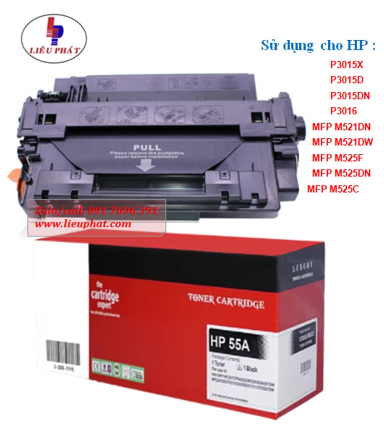 Hộp mực in CE 55A - 324 dùng cho máy in HP P3010/ 3015/ 3016/ M521/ M525C - Canon LBP 3500 - 3900 -3950 - 8610 - 8620 - 8630 - 6750 - 6780 - laser torner cartridge tương thích / thay thế