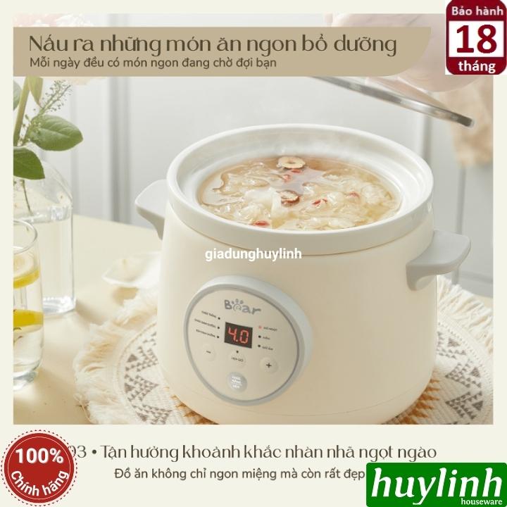 Nồi nấu chậm - nồi tiềm Bear SB-NNC15 - 1.5 lít - tiếng Việt - Hàng chính hãng