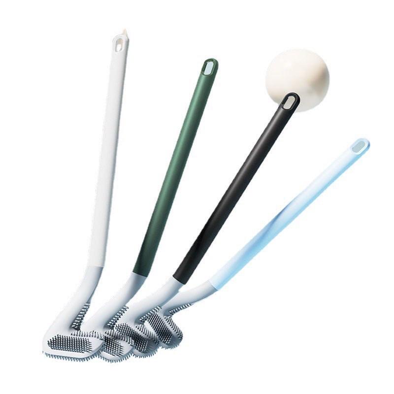 Chổi Cọ Toilet Silicon, Chổi Chà Rửa Nhà Vệ Sinh Bồn Cầu Thế Hệ Mới Siêu Sạch Có Lỗ Treo Tiện Lợi