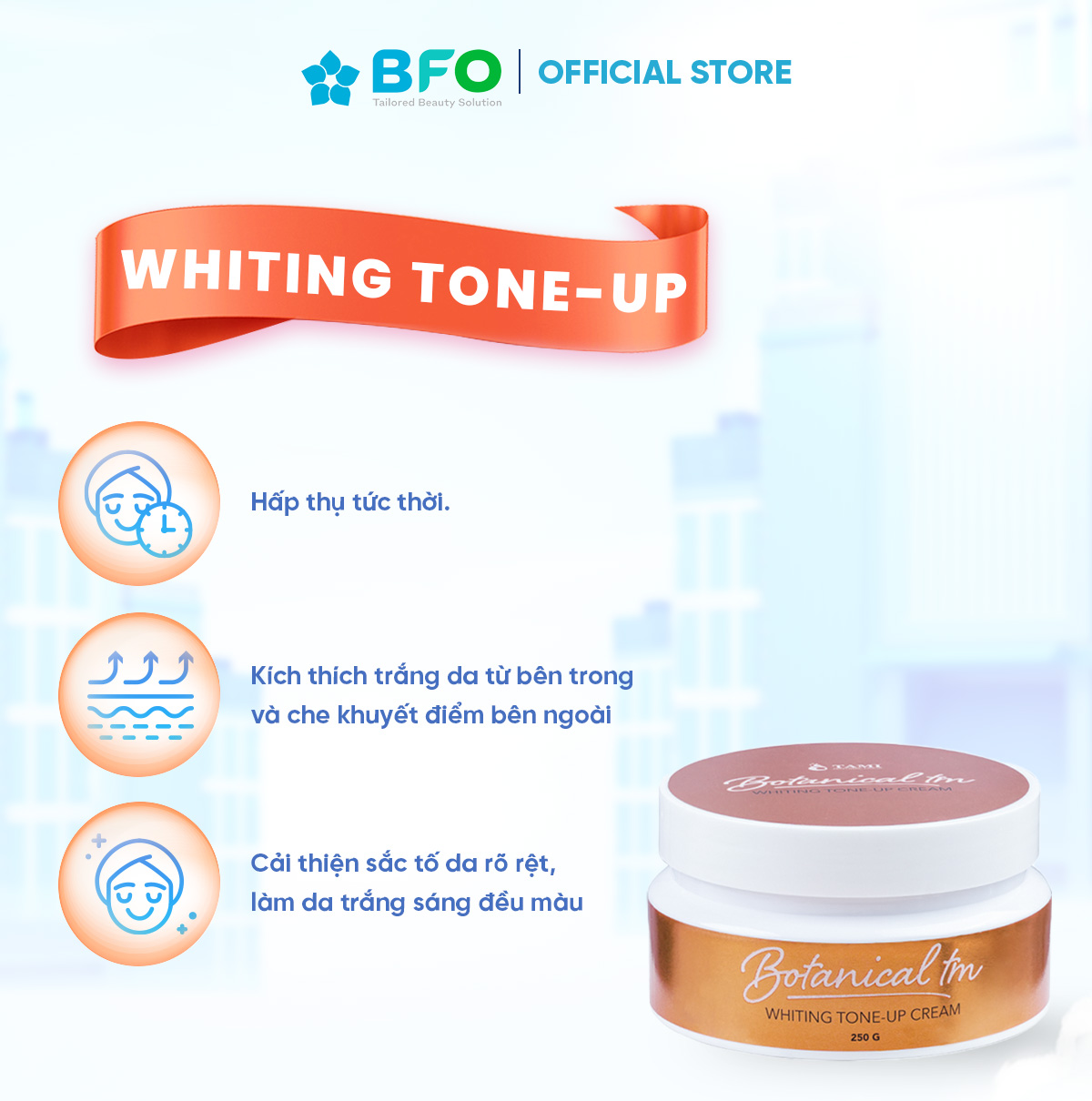 Kem Dưỡng Trắng Body Tami Natural Bật Tone Không Bết Rít 250gr