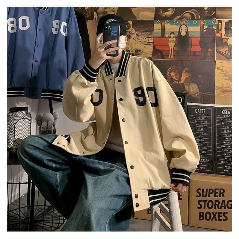 Áo Khoác Bomber Jackets Dù 2 Lớp In 8090 Form Rộng Unisex Nam Nữ Ulzzang