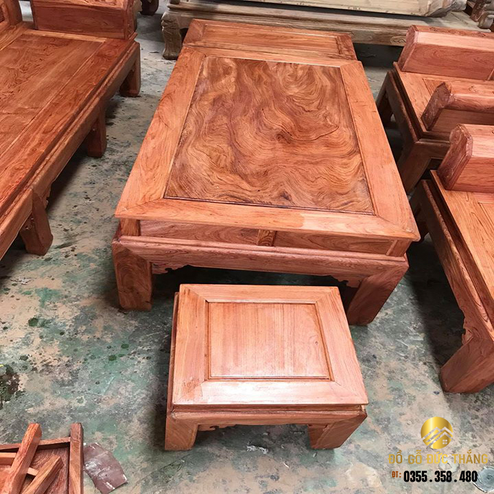 Bàn ghế âu á chương cuốn thư gỗ hương đá giá rẻ đep
