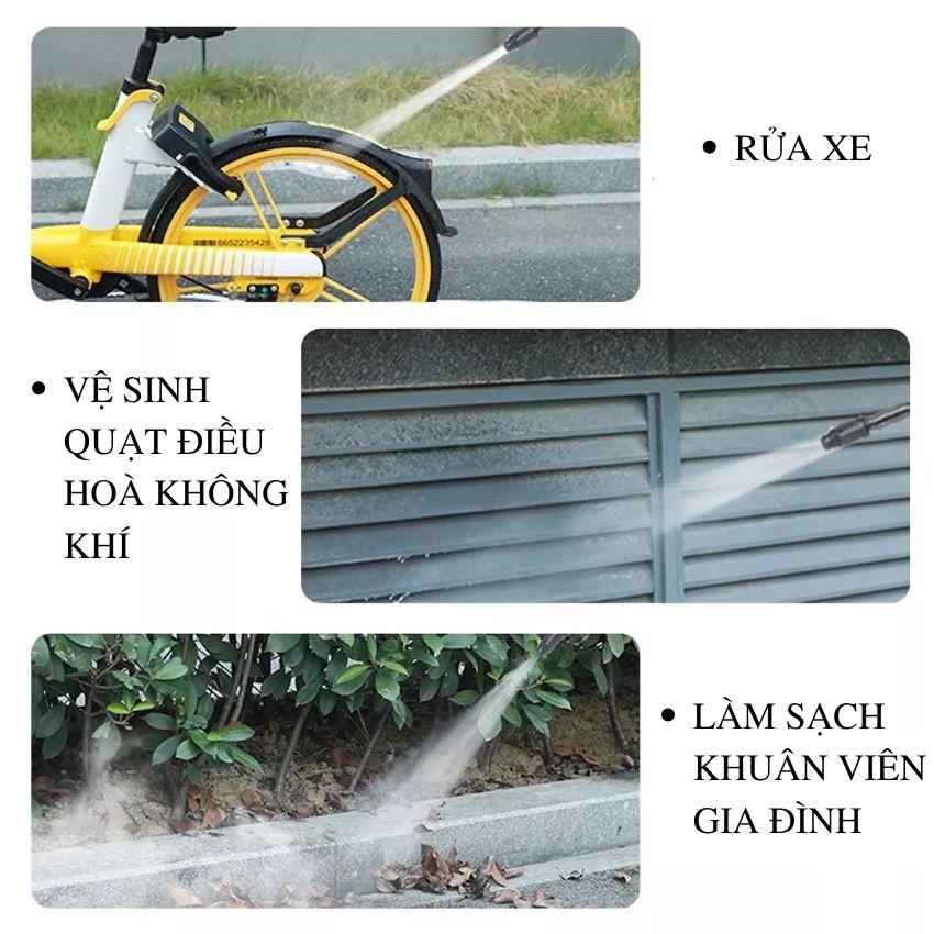 Máy rửa xe mini I Máy rửa xe cao áp YAMAHA 3500W YA889A - Có nút chỉnh áp suất + van xả khí