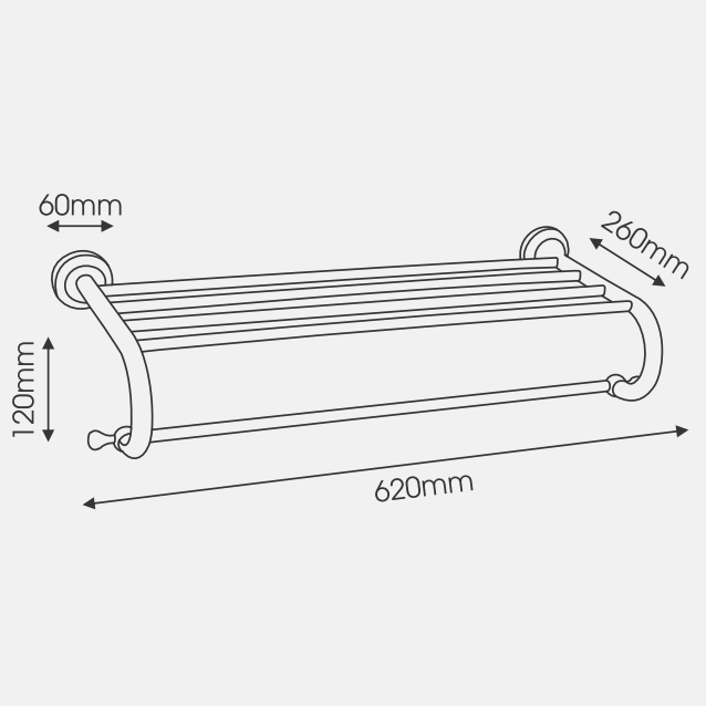 Kệ để khăn bằng đồng EVEREST EV-4031