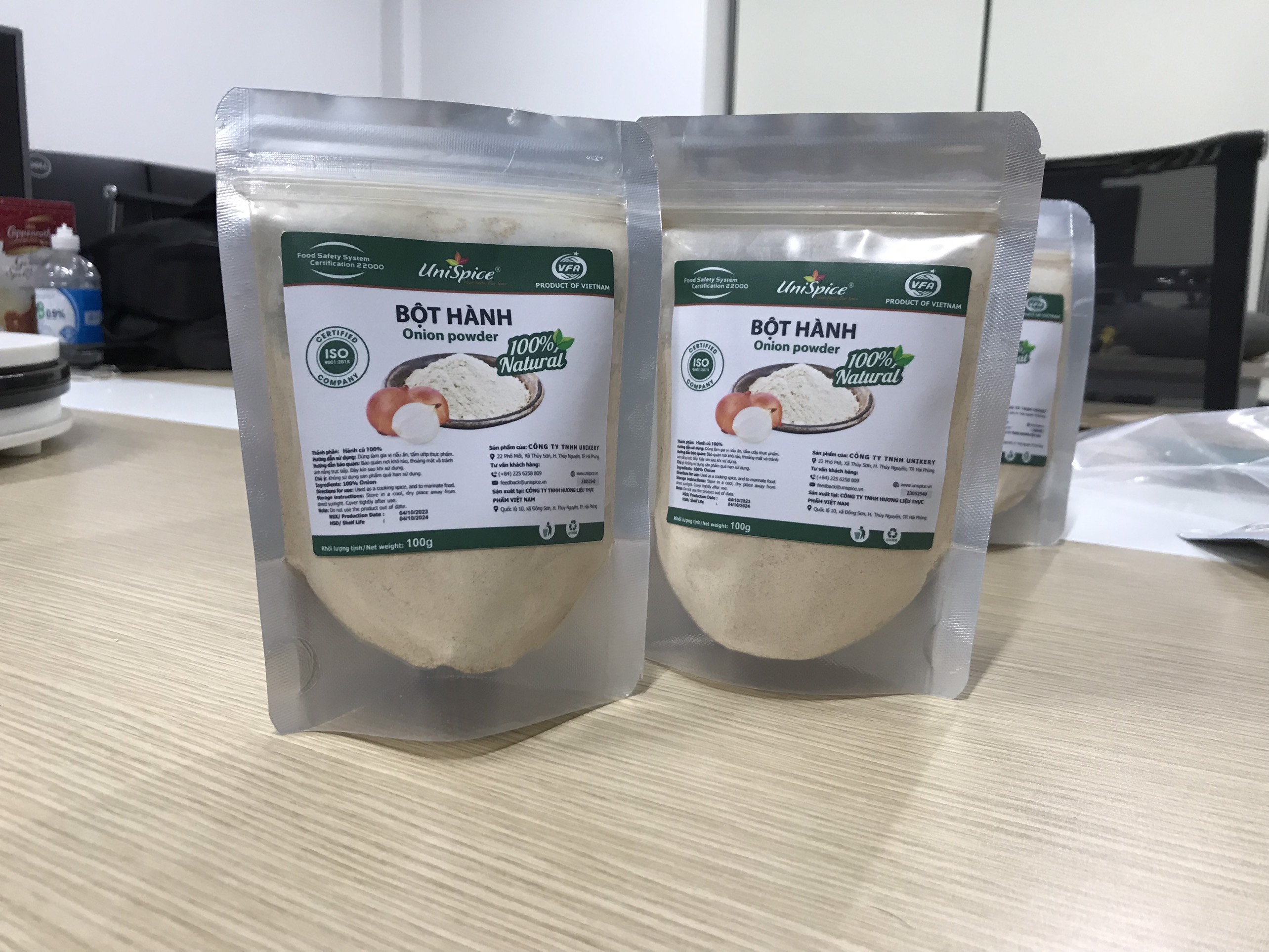 Bột hành ta siêu mịn nguyên chất 100% dùng tẩm ướp. Gia vị Tự nhiên Unispice