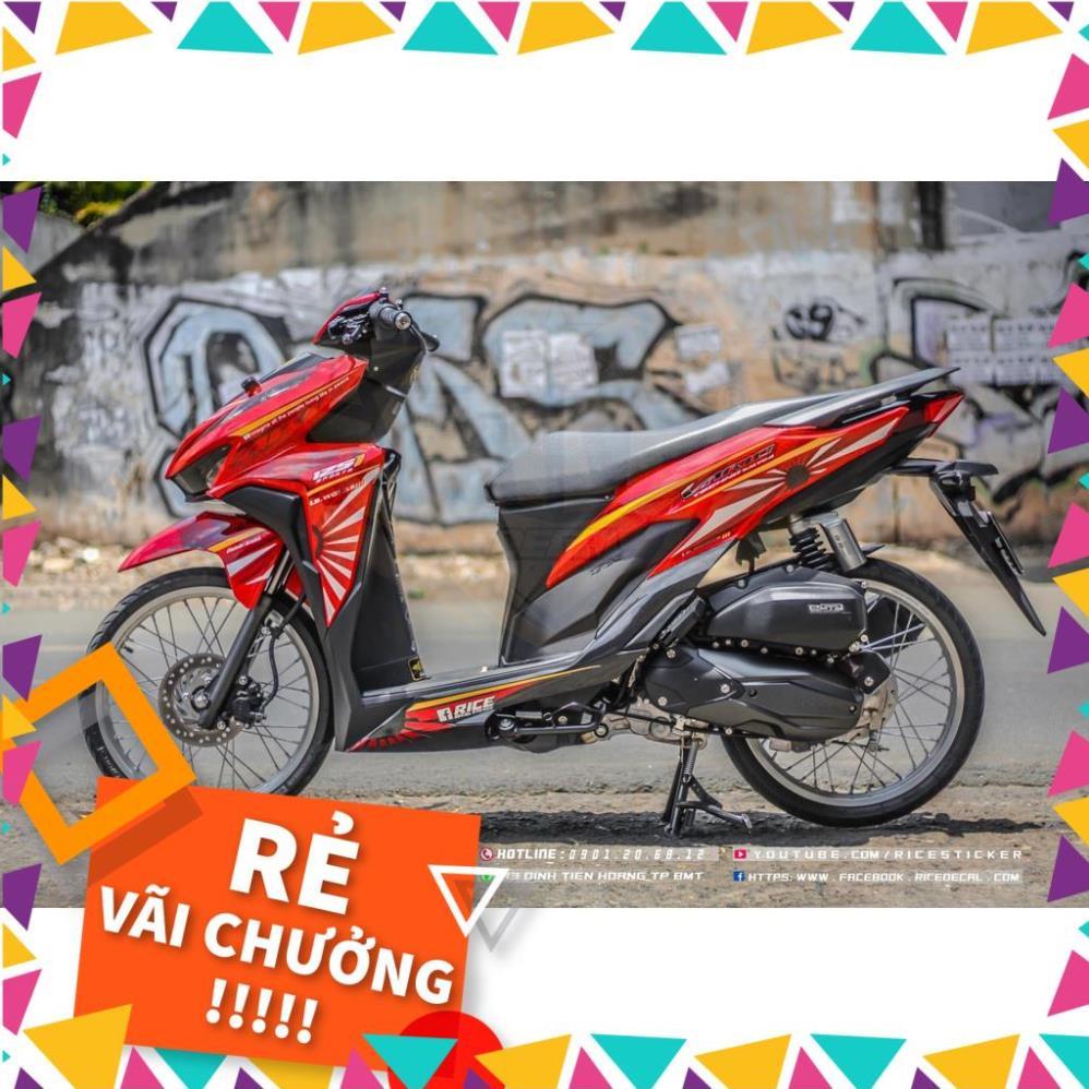 Tem Rời Vario 125 Mẫu Mặt Trời Đỏ Bạc Đen