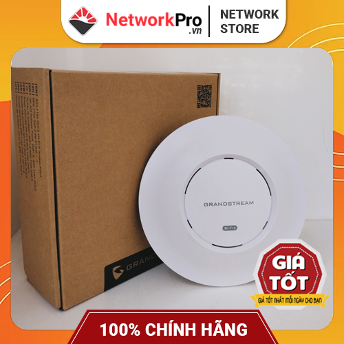 Bộ Phát WiFi Grandstream GWN7660 (Hàng Chính Hãng) - Hỗ Trợ 256 User, Chuẩn AX 1774Mbps (Không Kèm Nguồn)