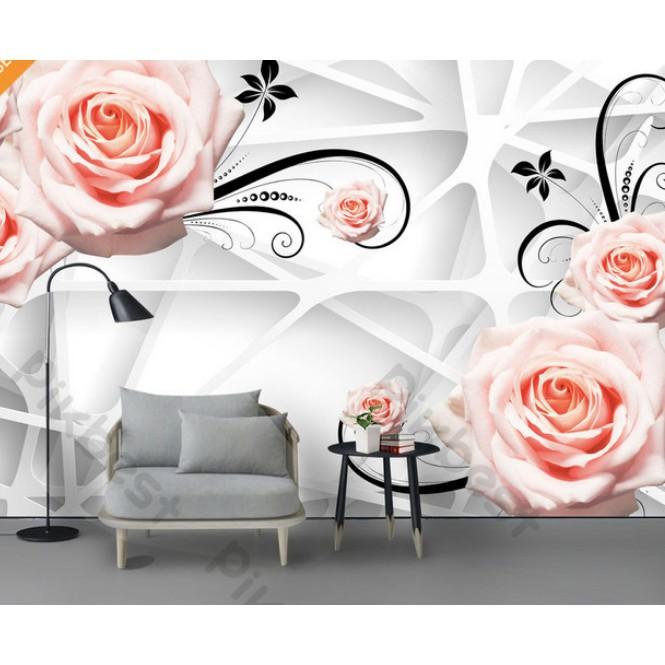 Tranh dán tường Tranh 3d dán tường phòng khách phòng ngủ hiện đại 18ms790032