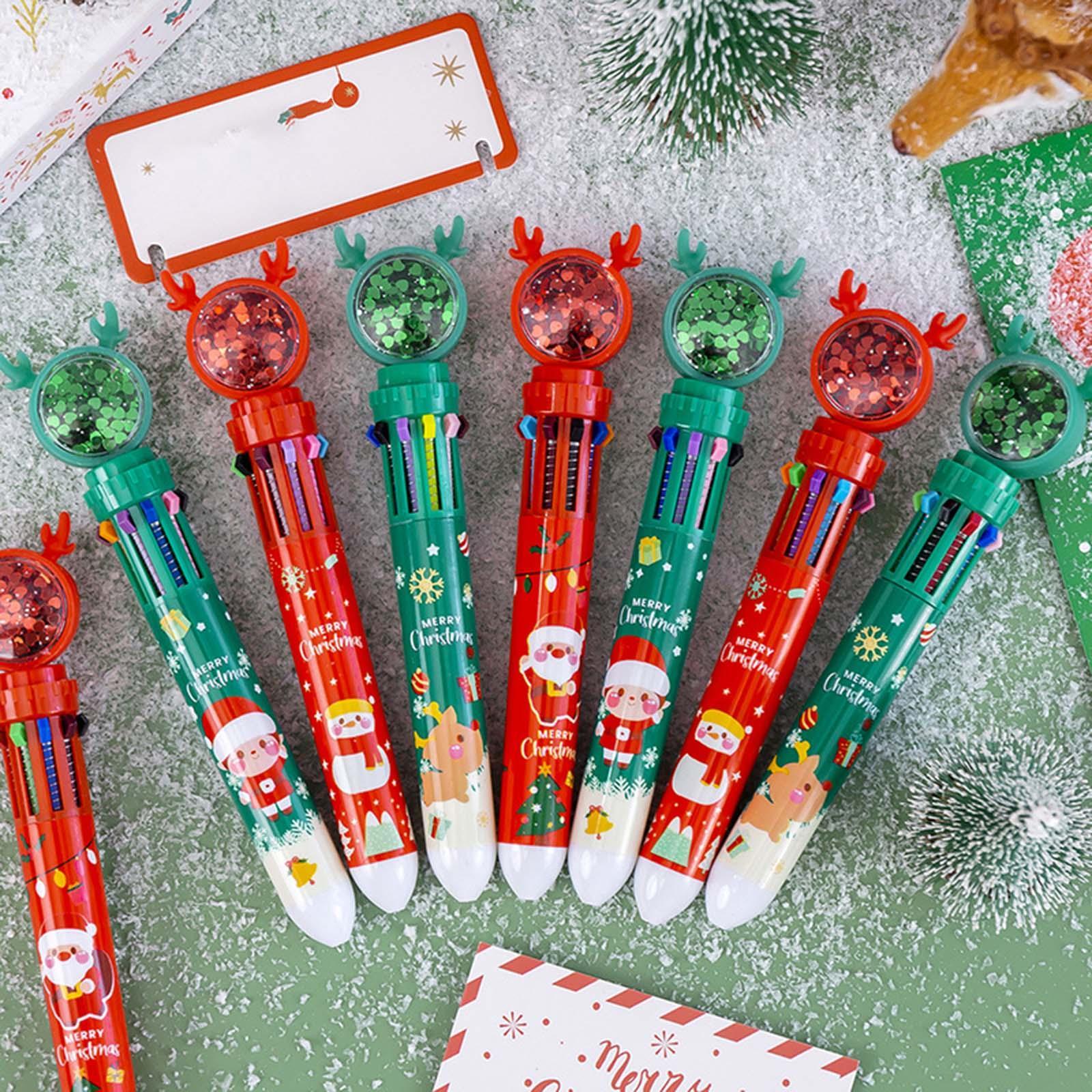 10 Colors Ballpoint Pen Retractable Ballpoint Pen 10 in 1 for Gift Children