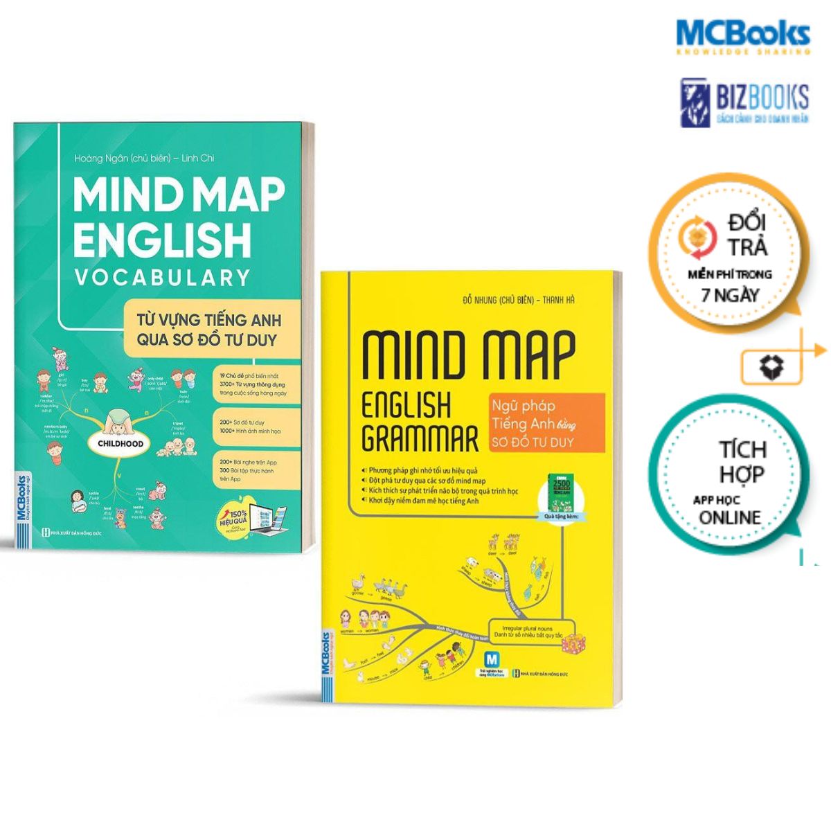 Combo Mindmap English Grammar và Mindmap English Vocabulary - Học Kèm App Online