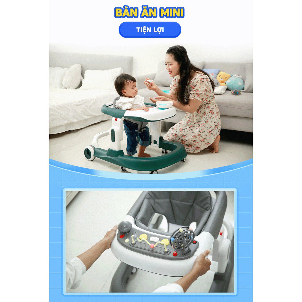 Xe tập đi baby walker có bàn phát nhạc, thiết kế đạt chuẩn Châu âu