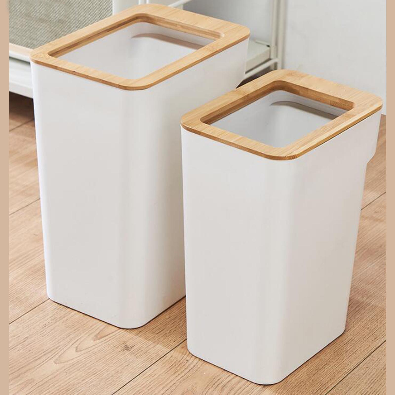 Modern Trash Bin Garbage Can Wastebasket Dustbin Bucket for Toilet Bedroom