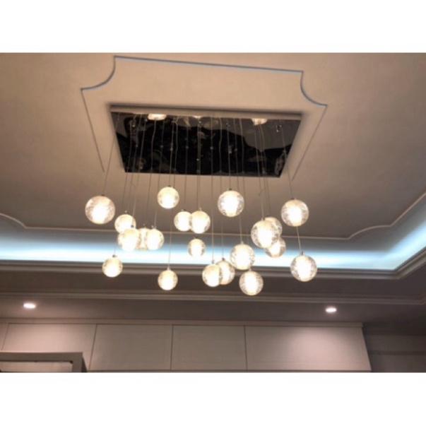 Đèn thả bàn ăn 20q phale giọt nước kích thước 40 x 80cm DT DDT