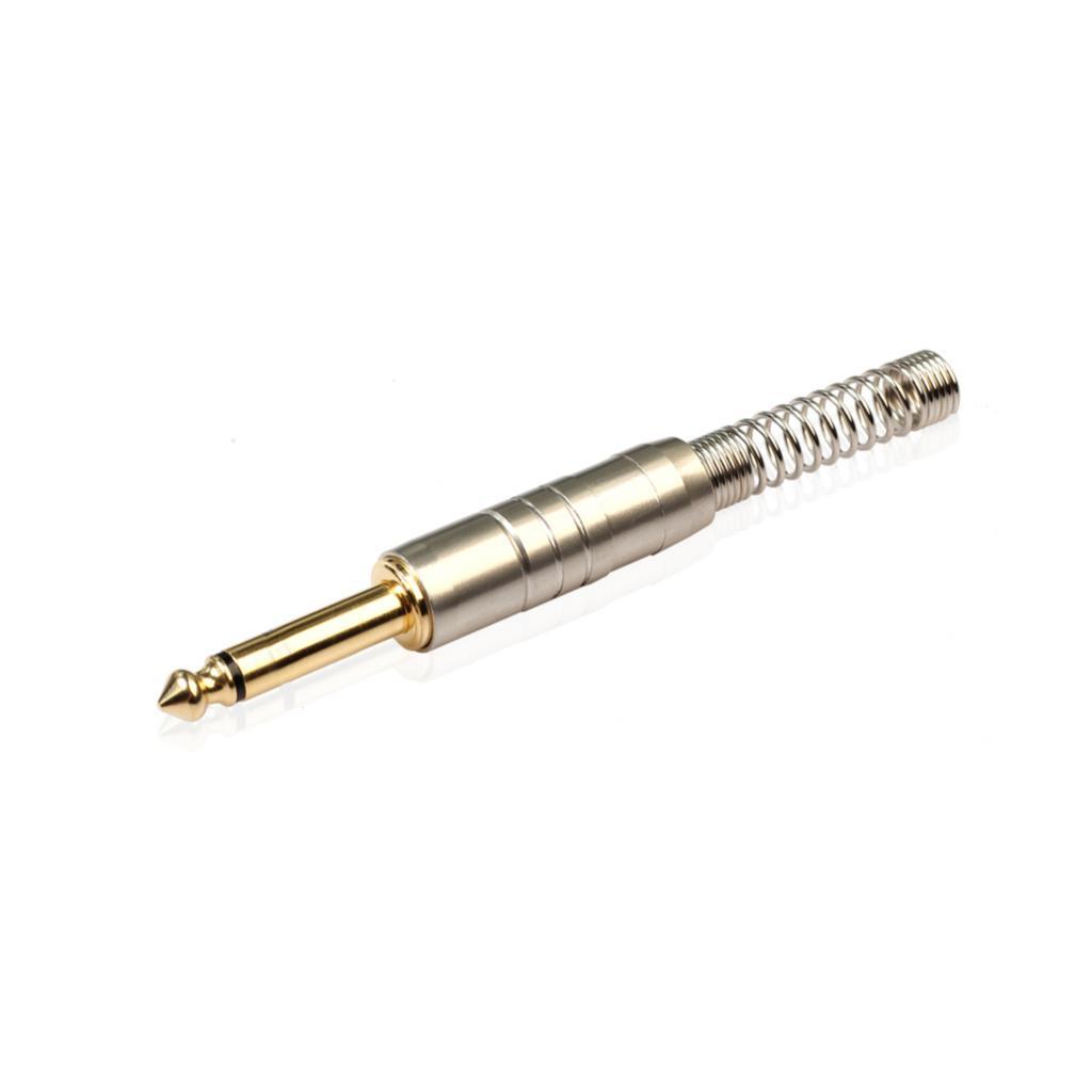2 6.35mm Plated Plug Connector Video DIY Accessory