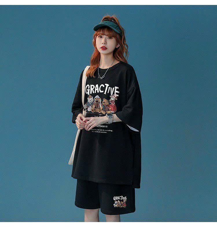 Sét Thể Thao Nam Nữ Mùa Hè Mặc Nhà Chất Thun Cotton Xốp Thái Siêu Xịn In Chữ MORRYING Siêu Đẹp HTM FASHION