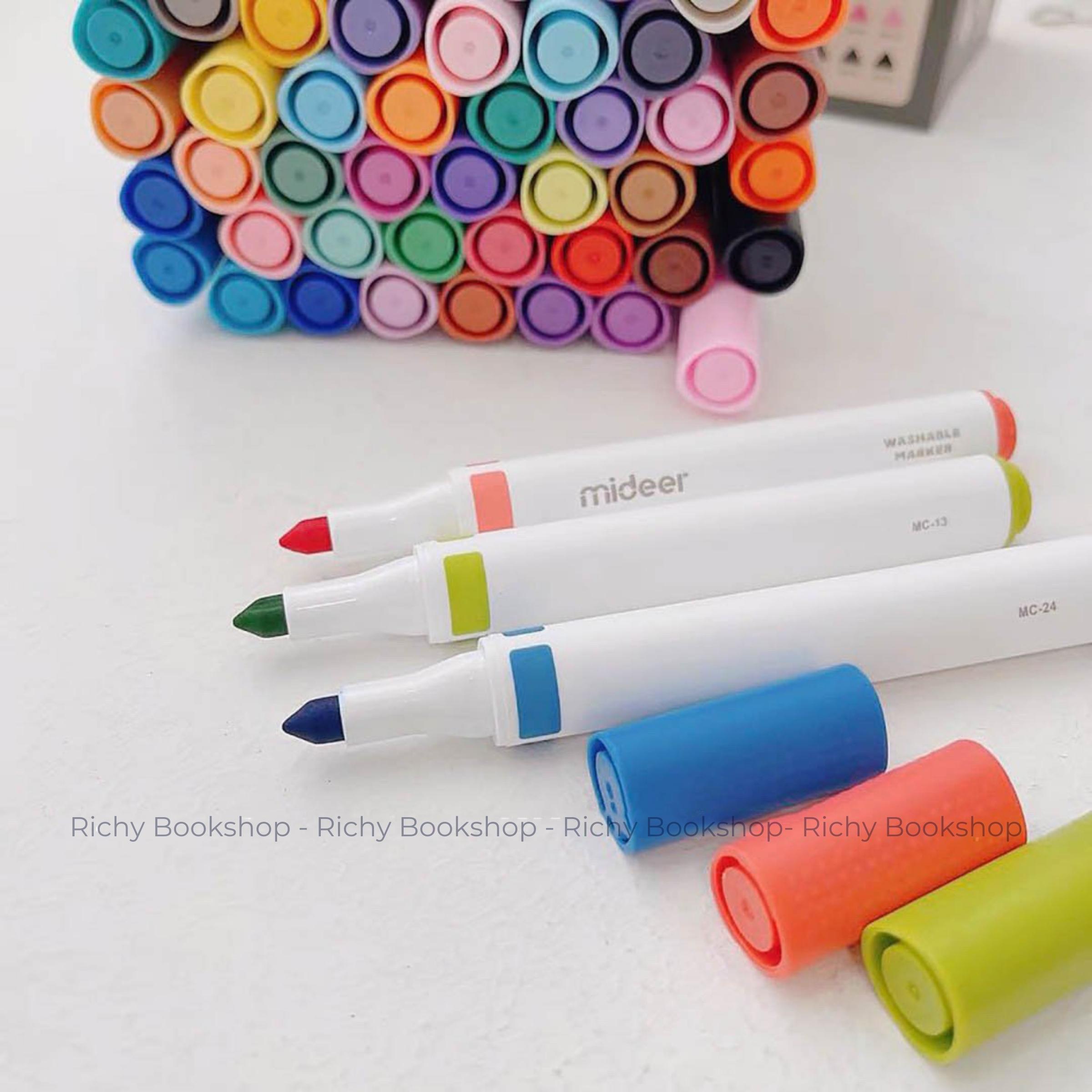 Hộp Bút Dạ Màu Nước An Toàn cho bé Washable Marker MIDEER