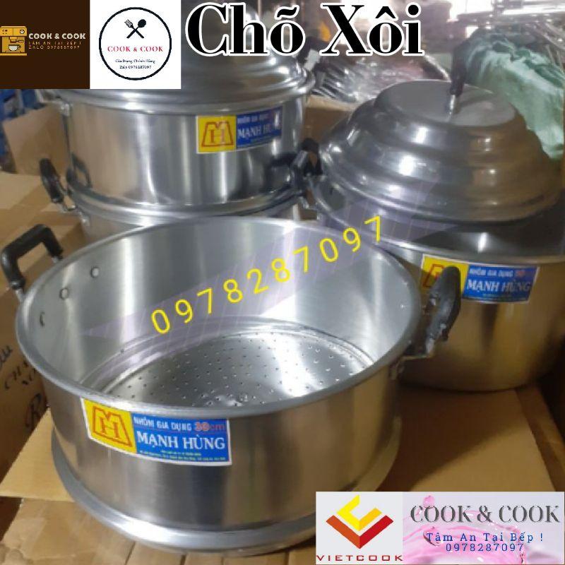 Chõ xửng hấp xôi, chõ đồ xôi bằng inox hàng loại 1