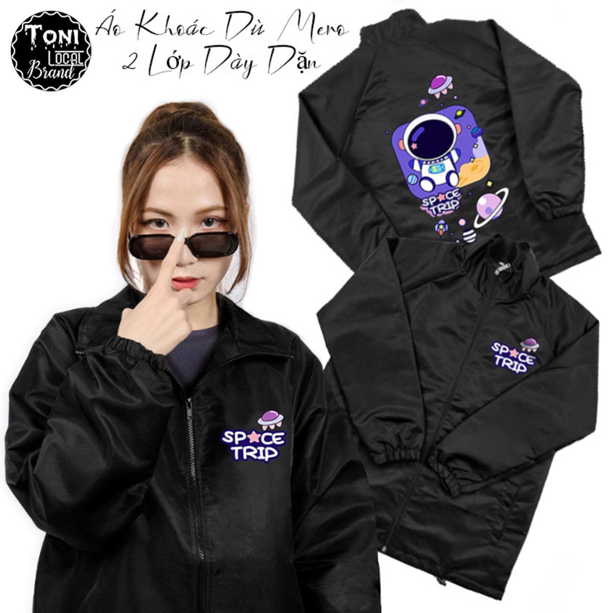 Áo Khoác Dù Local Brand Space Trip Jacket Mero 2 lớp dày form rộng Unisex cổ bẻ (D3040L - Kèm Video Ảnh Thật)